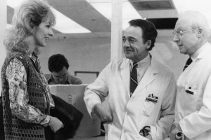 ST. ELSEWHERE -- "Time Heals: Part 1" Episode 17 -- Pictured: (l-r) Christina Pickles as Nurse Helen Rosenthal, Ed Flanders as Dr. Donald Westphall, Norman Lloyd as Dr. Daniel Auschlander -- Photo by: NBCU Photo Bank