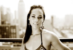 Singer and musician Alicia Keys photographed at the Hudson Hotel, New York City. (Photo by David Howells/Corbis via Getty Images)