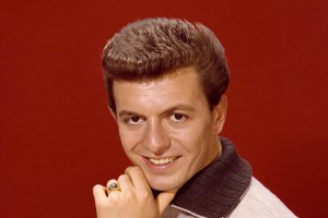 Studio portrait of pop celebrity and musician Dion. (Photo by Michael Levin/Corbis via Getty Images)