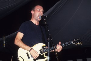 Ian MacKaye, lead singer for Fugazi, performing at the Roseland Ballroom, 1993. New York. (Photo by Steve Eichner/Getty Images)