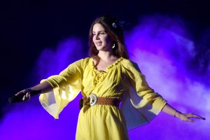 SAN FRANCISCO, CA - AUGUST 07:  Lana Del Rey performs during the 2016 Outside Lands Music And Arts Festival at Golden Gate Park on August 7, 2016 in San Francisco, California.  (Photo by C Flanigan/WireImage)