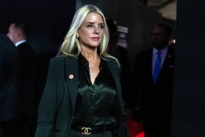 UNITED STATES - JULY 16: Pam Bondi, former attorney general of Florida, arrives to the Fiserv Forum on the second day of Republican National Convention in Milwaukee, Wis., on Tuesday, July 16, 2024. (Tom Williams/CQ-Roll Call, Inc via Getty Images)