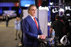 Doug Burgum at "The ABC News Presidential Debate: Race for the White House" held at the National Constitution Center on September 10, 2024 in Philadelphia, Pennsylvania.  (Photo by Bryan Dozier/Variety via Getty Images)