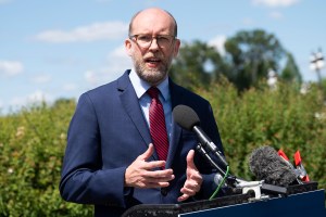 May 12, 2021 - Washington, DC, United States: Russell Vought, former Director of the United States Office of Management and Budget, speaking at a press conference about banning federal funding for the teaching of critical race theory. (Photo by Michael Brochstein/Sipa USA)(Sipa via AP Images)