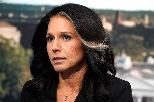 NEW YORK, NEW YORK - SEPTEMBER 11: Former U.S. Representative from Hawaii Tulsi Gabbard speaks during an appearance on "Here's The Deal With Kellyanne" at Fox News Channel Studios on September 11, 2024 in New York City. (Photo by John Lamparski/Getty Images)